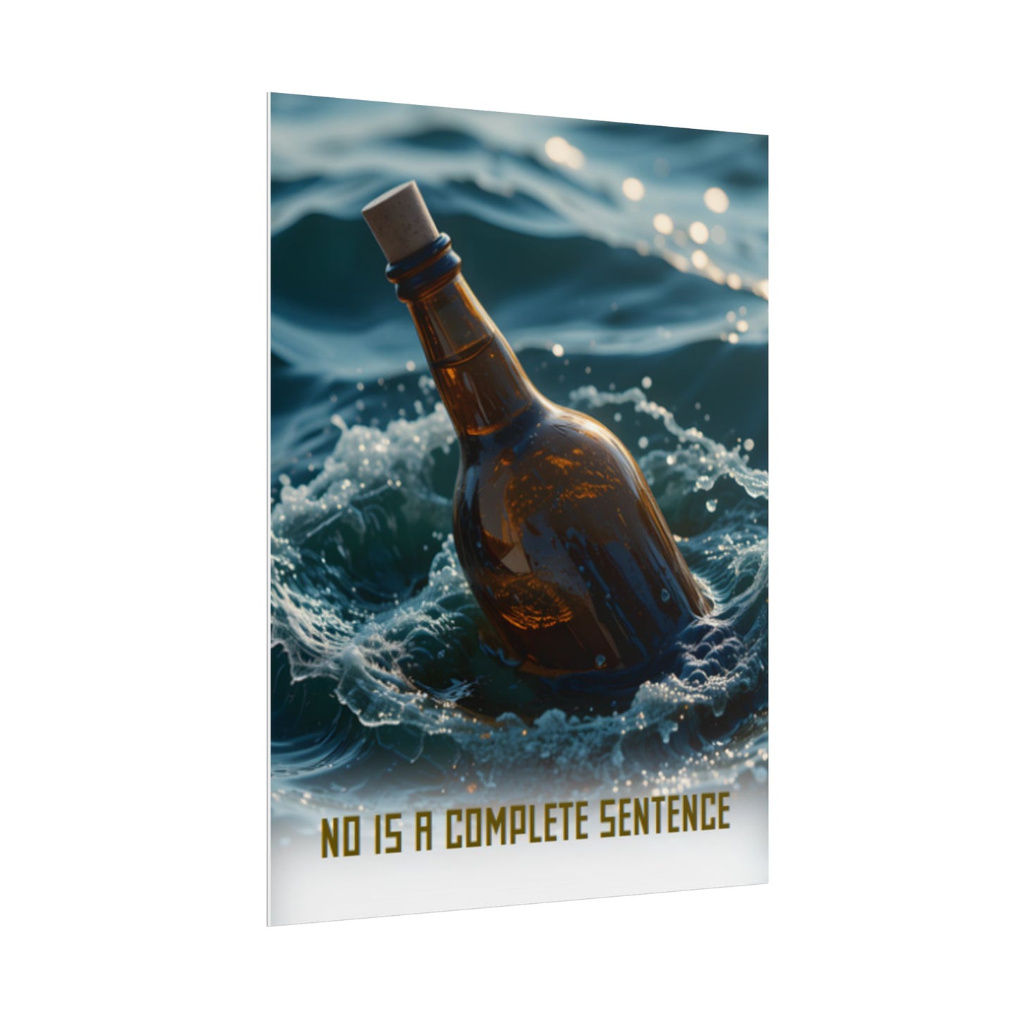 Inspirational Wall Art 'NO! Is a complete sentence'