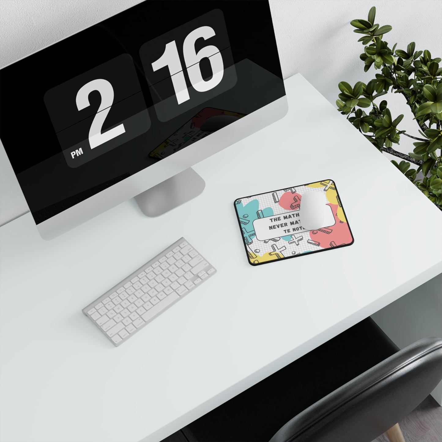 Math-Themed Non-Slip Gaming Mouse Pad — "The Math Was Never Math-ing Te Note"