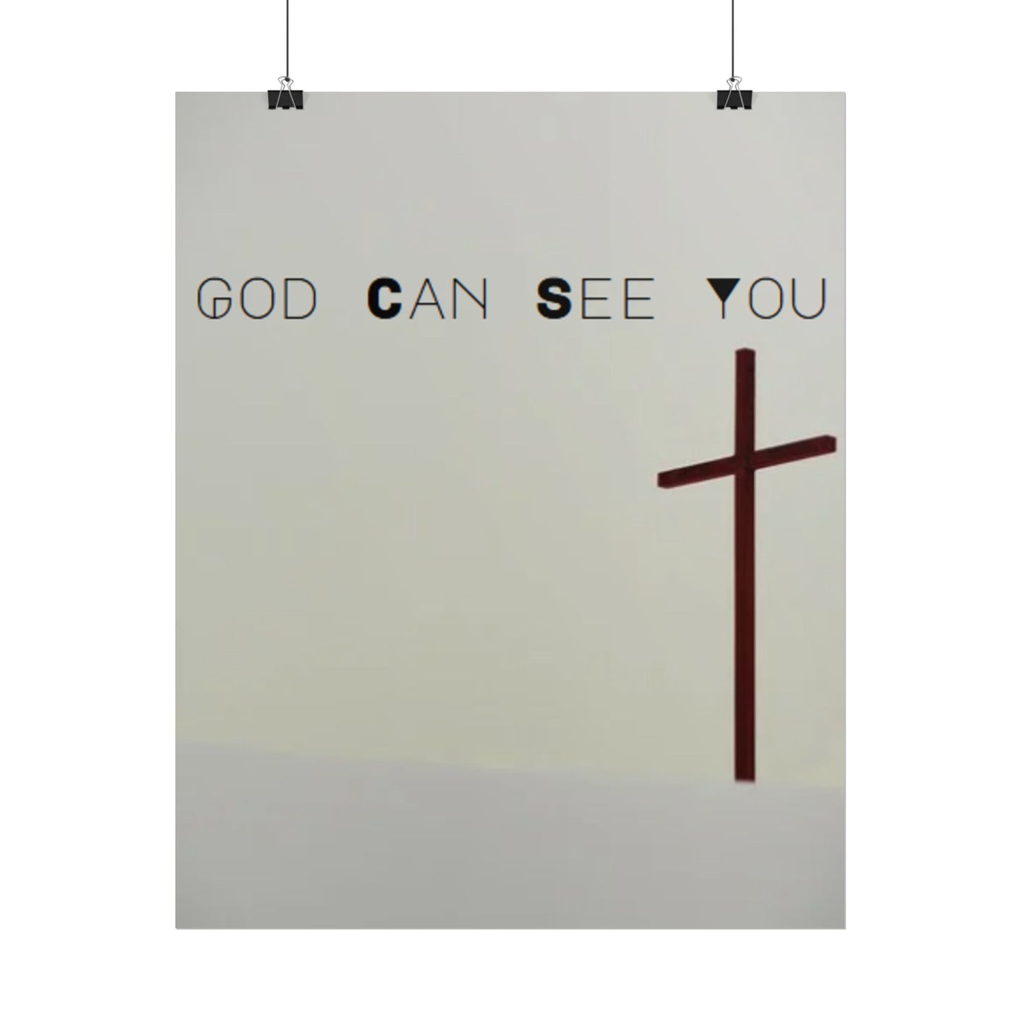 Inspirational Wall Art "GOD Can See You"
