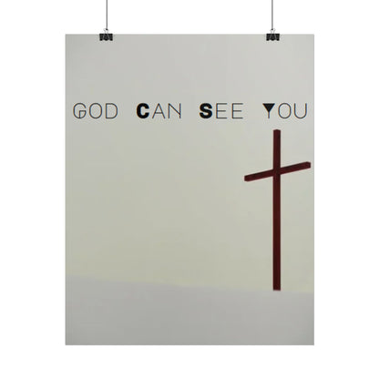 Inspirational Wall Art "GOD Can See You"