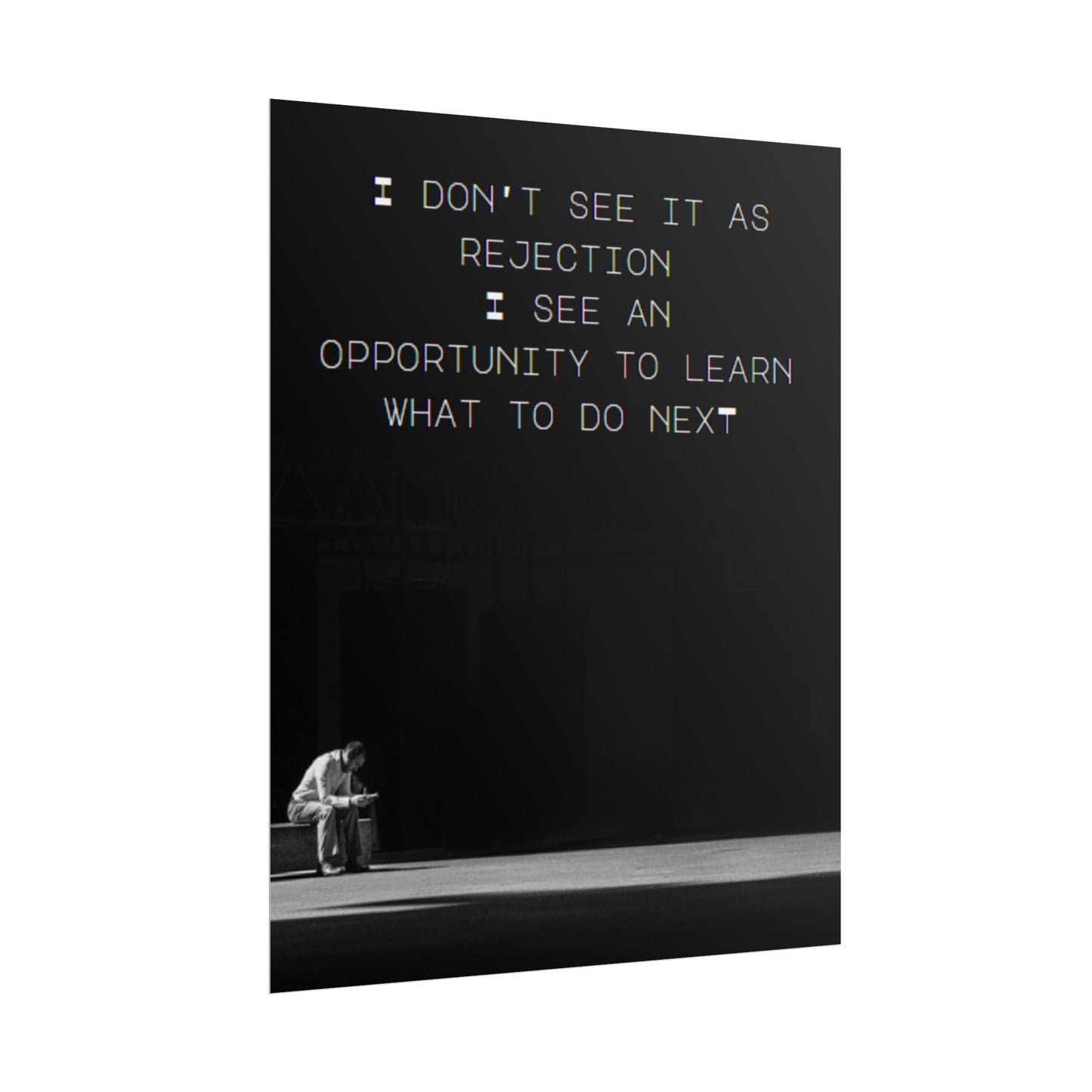 Inspirational Wall Art-TE NOTE "I don't see it as rejection, I see an opportunity to learn what to do next"