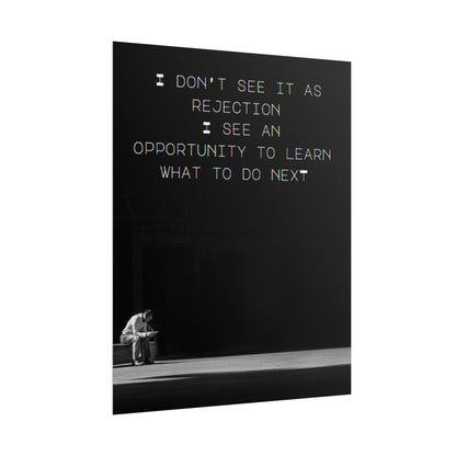 Inspirational Wall Art-TE NOTE "I don't see it as rejection, I see an opportunity to learn what to do next"