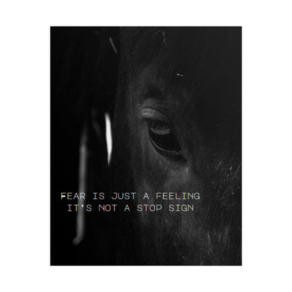 Inspirational Wall Art- TE NOTE "Fear Is Just A Feeling It's Not A Stop Sign"