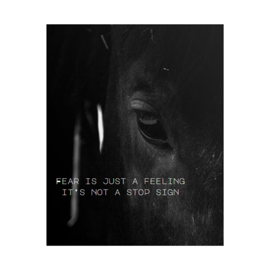 Inspirational Wall Art- TE NOTE "Fear Is Just A Feeling It's Not A Stop Sign"