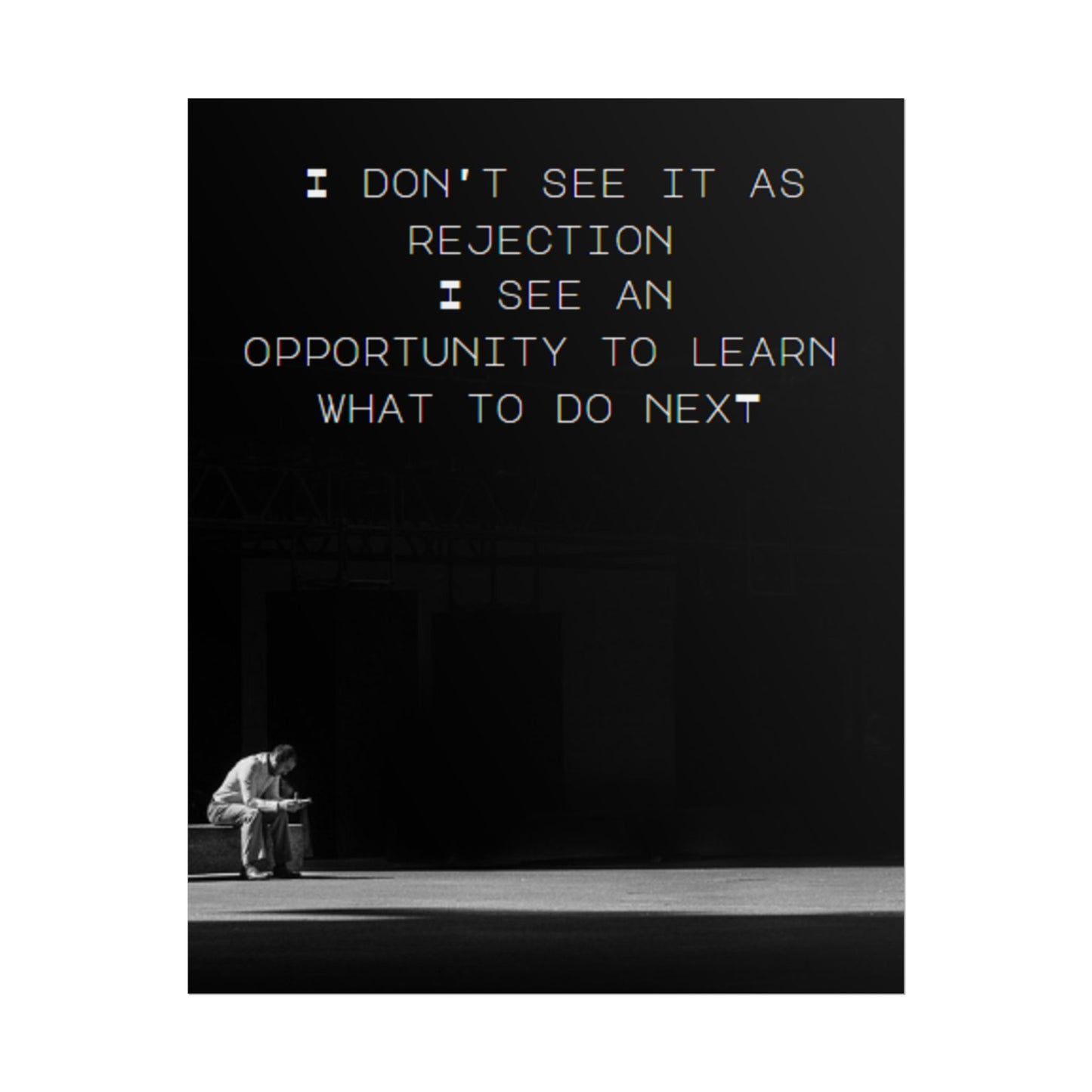 Inspirational Wall Art-TE NOTE "I don't see it as rejection, I see an opportunity to learn what to do next"
