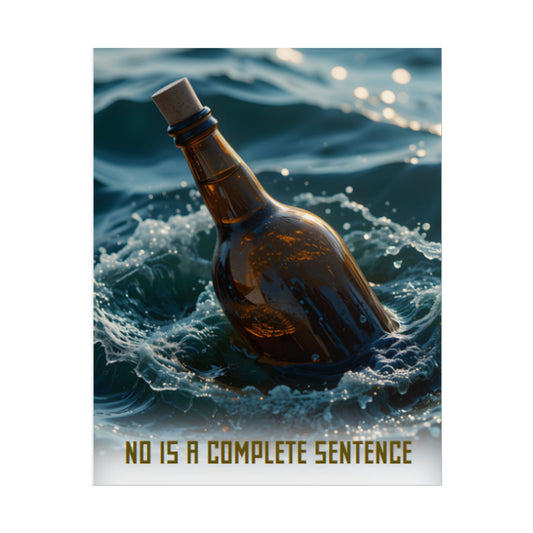 Inspirational Wall Art 'NO! Is a complete sentence'