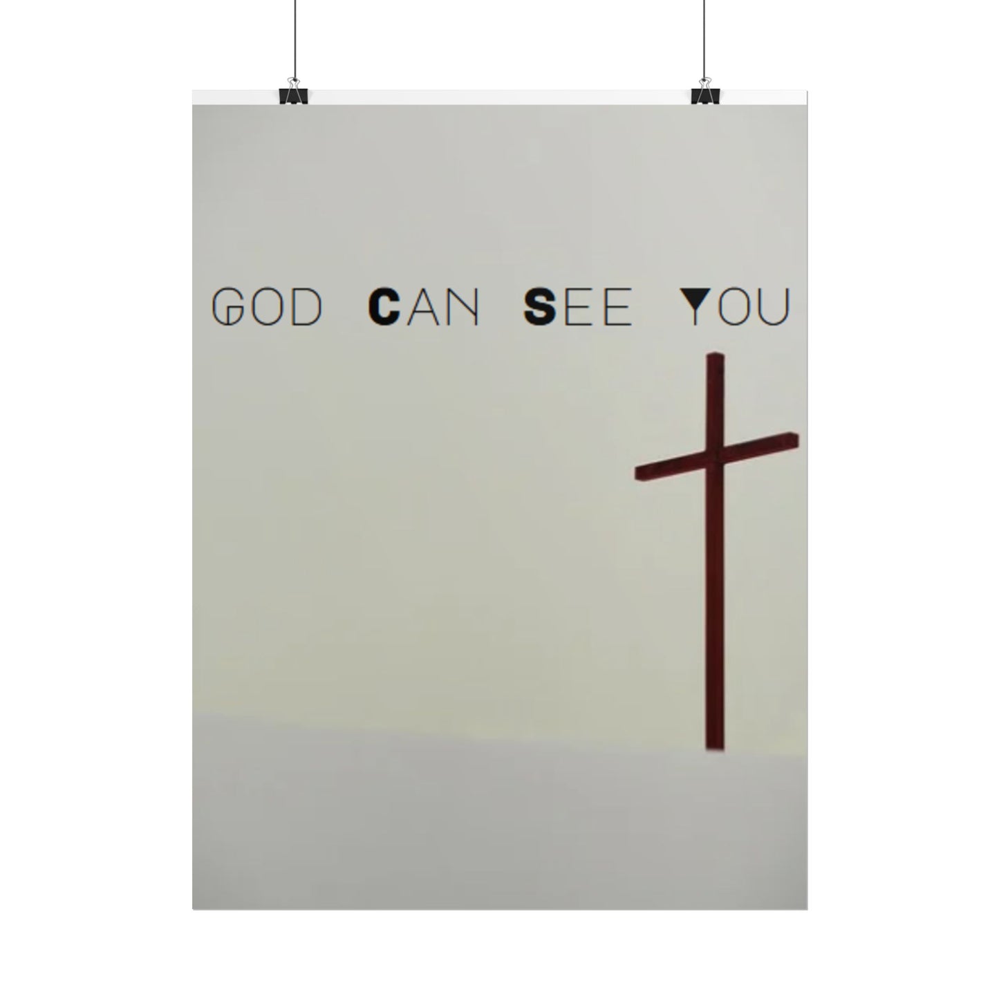 Inspirational Wall Art "GOD Can See You"