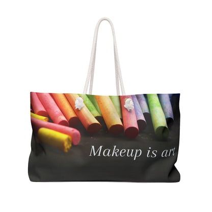 “Makeup Is Art” Weekender Bag Travel Tote