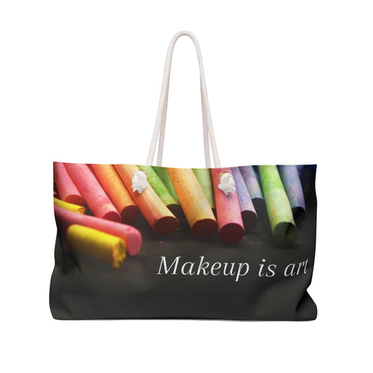 “Makeup Is Art” Weekender Bag Travel Tote
