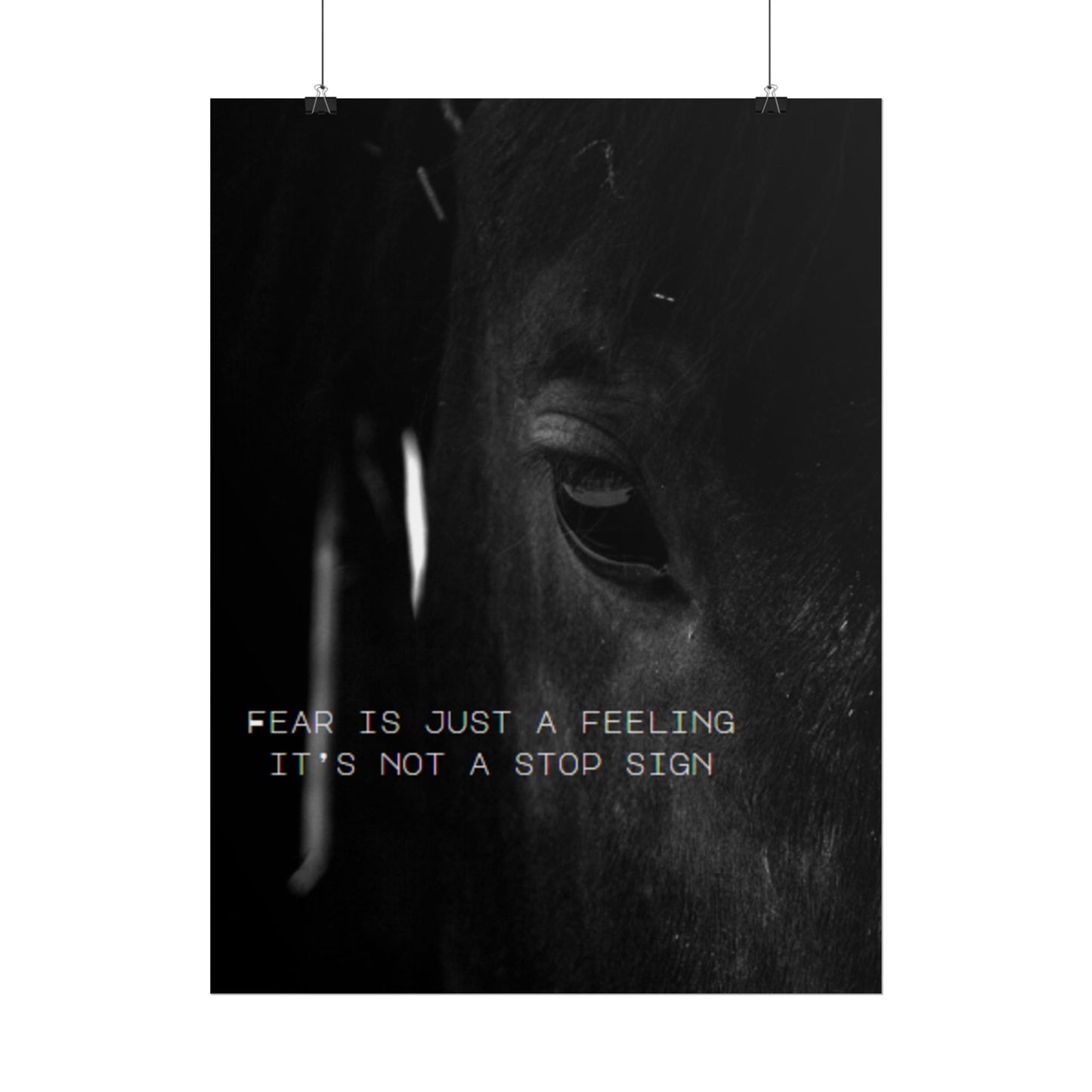 Inspirational Wall Art- TE NOTE "Fear Is Just A Feeling It's Not A Stop Sign"