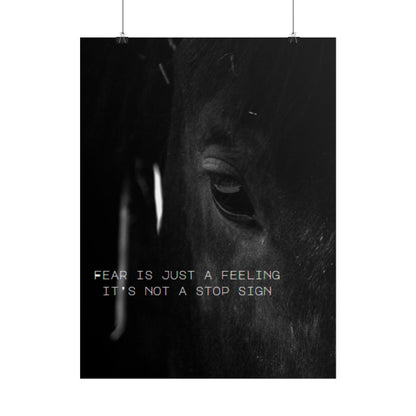 Inspirational Wall Art- TE NOTE "Fear Is Just A Feeling It's Not A Stop Sign"