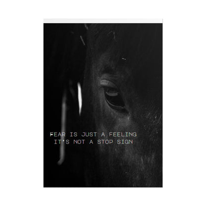 Inspirational Wall Art- TE NOTE "Fear Is Just A Feeling It's Not A Stop Sign"