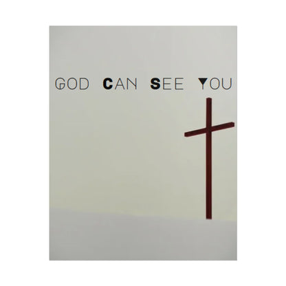 Inspirational Wall Art "GOD Can See You"