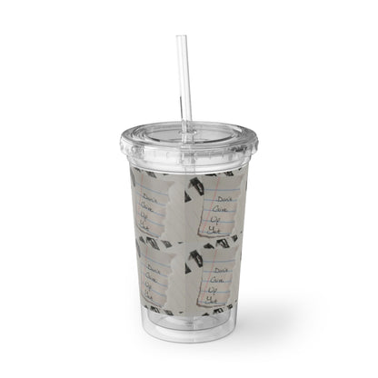Add a Splash of Style to Every Sip! "Don't Give Up" Acrylic Cup
