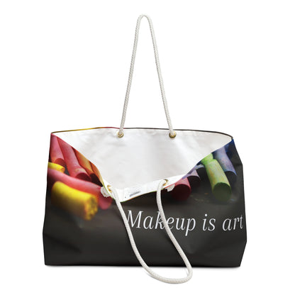 “Makeup Is Art” Weekender Bag Travel Tote