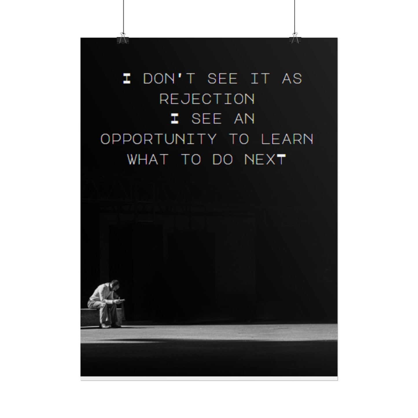 Inspirational Wall Art-TE NOTE "I don't see it as rejection, I see an opportunity to learn what to do next"