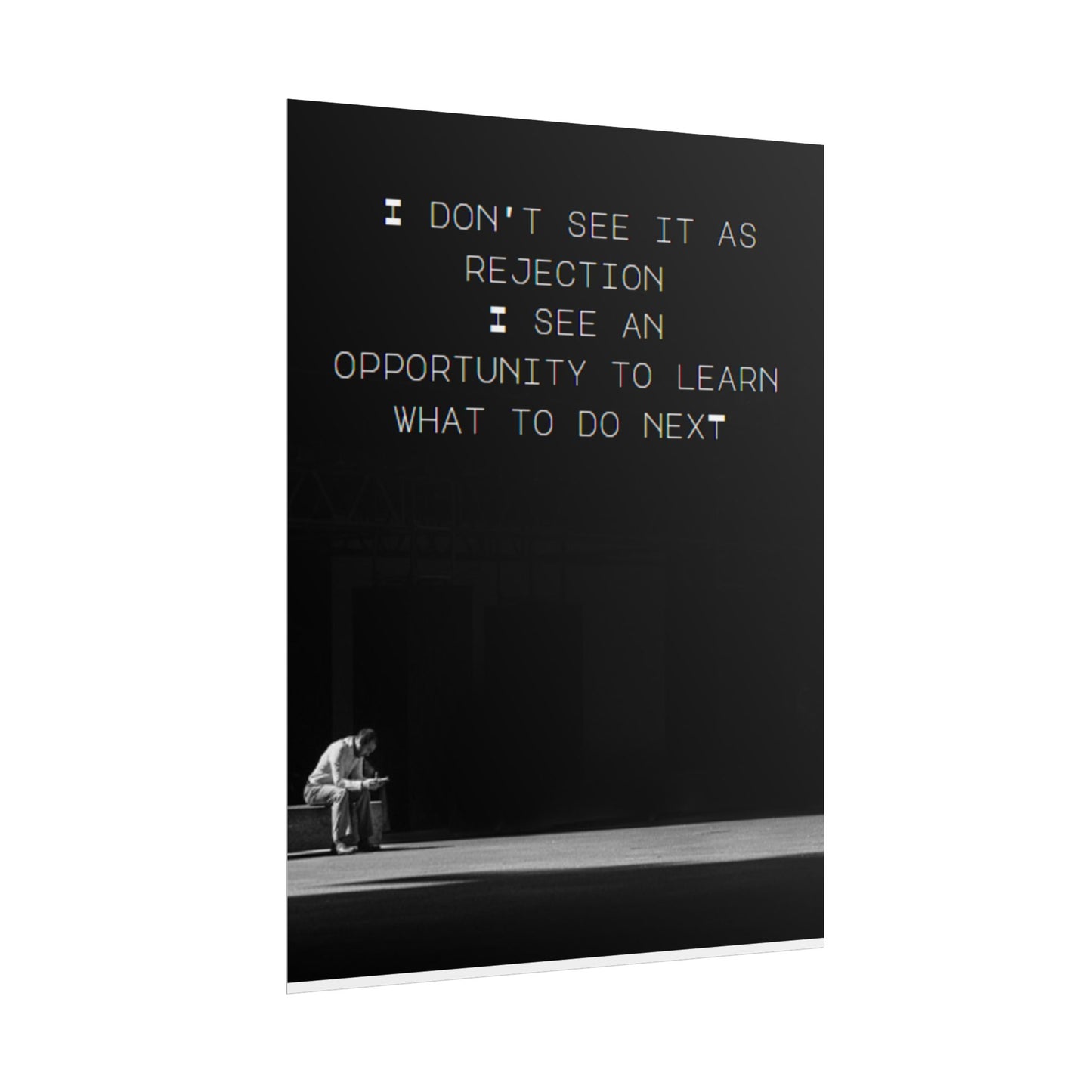 Inspirational Wall Art-TE NOTE "I don't see it as rejection, I see an opportunity to learn what to do next"