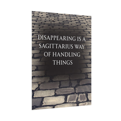 Wall Art-TE NOTE "Disappearing is a Sagittarius way of dealing with things"