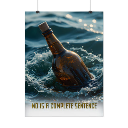 Inspirational Wall Art 'NO! Is a complete sentence'