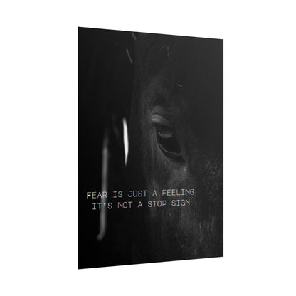 Inspirational Wall Art- TE NOTE "Fear Is Just A Feeling It's Not A Stop Sign"