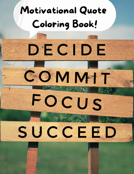 FREE Inspirational Coloring Book: Motivational Quotes and Designs for Stress Relief