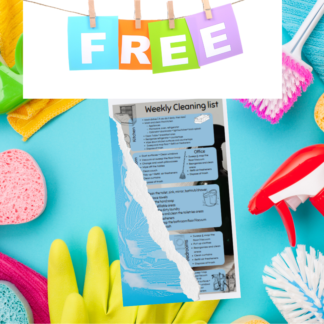 FREE Ultimate Weekly Cleaning List